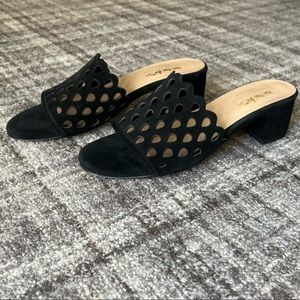 Coach and Four Black Suede Sandal